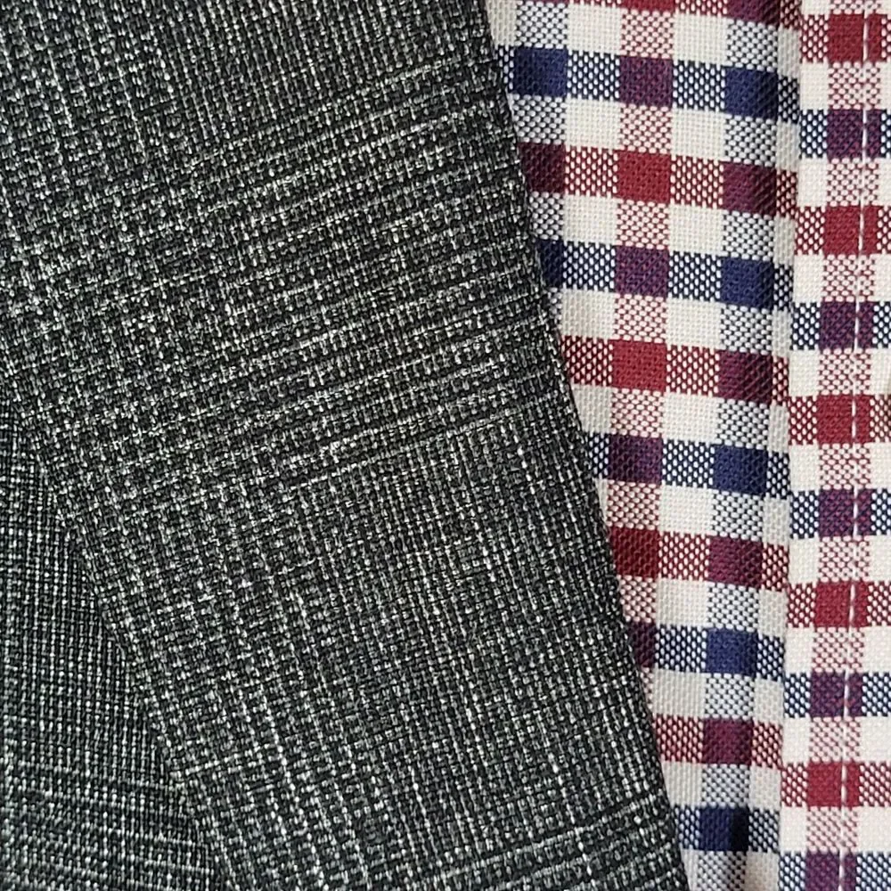 Stacy Adams Men's Sport Coat Blazer Two Button Charcoal Black Gray Plaid‎ 44L